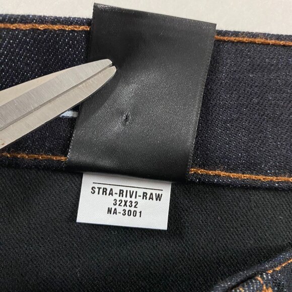 NWOT Mott & Bow Jeans Straight Mens 32x32 Fit 33x30 Rivington Raw Dark Wash Blue - Picture 9 of 14